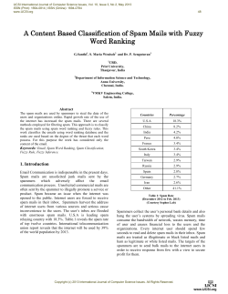 A Content Based Classification of Spam Mails with Fuzzy Word
