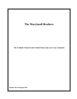 Maryknoll Brothers History