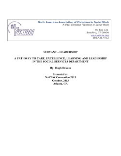 Servant-Leadership: A Pathway To Care, Excellence