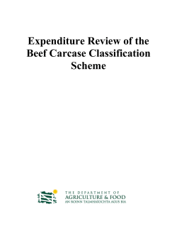Expenditure Review of the Beef Carcase Classification Scheme