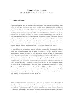 Maths Makes Waves! - University of Bath