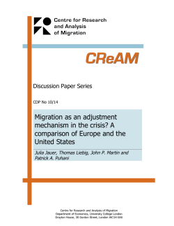 Migration as an adjustment mechanism in the crisis?