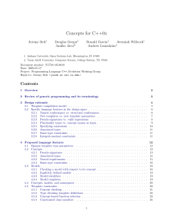 Concepts for C++0x - Indiana University