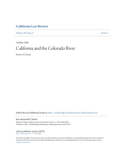 California and the Colorado River