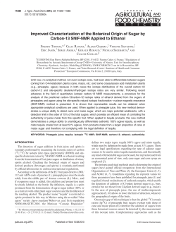 Improved Characterization of the Botanical Origin of Sugar by