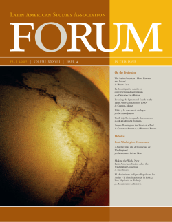 LASA Forum Fall 2007 - Latin American Studies Association