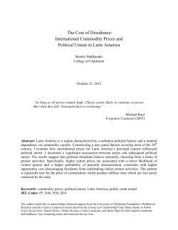 International Commodity Prices and Political Unrest in Latin America