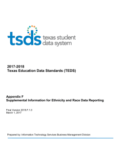 Supplemental Information for Ethnicity and Race Data Reporting
