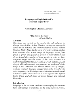 117 Language and Style in Orwell`s Nineteen Eighty