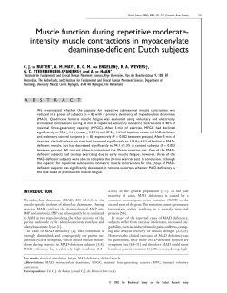 intensity muscle contractions in myoadenylate