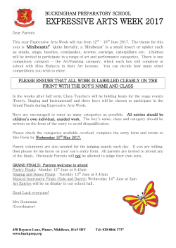 expressive arts week 2017 - Buckingham College Preparatory School