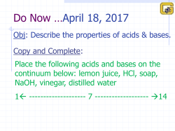 Acids and Bases