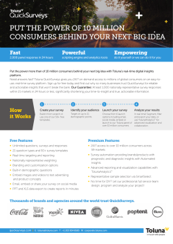 PUT THE POWER OF 10 MILLION CONSUMERS BEHIND YOUR