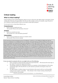 Critical reading