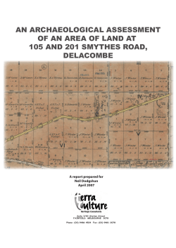 an archaeological assessment of an area of land at