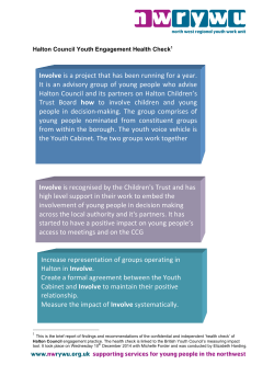 Involve is a project that has been running for a year. It is an advisor