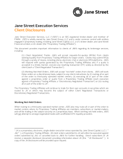 JSES Client Disclosures