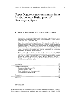 Upper Oligocene micromammals from Pareja, Loranca Basin, prov