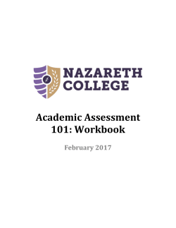 Academic Assessment 101: Workbook