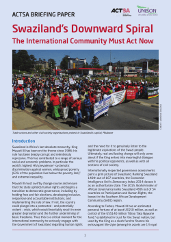 Swaziland`s Downward Spiral