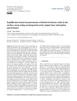 Equilibrator-based measurements of dissolved nitrous oxide in the