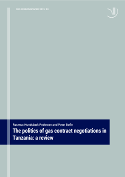 The politics of gas contract negotiations in Tanzania: a review