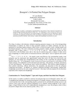 Bourgoin`s 14-Pointed Star Polygon Designs