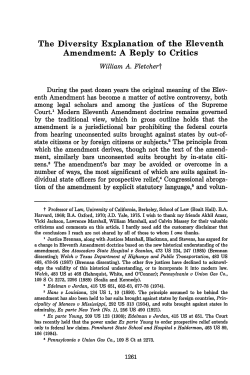 The Diversity Explanation of the Eleventh Amendment