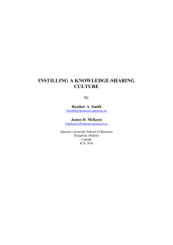 instilling a knowledge-sharing culture