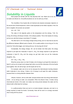 Solubility in Liquids