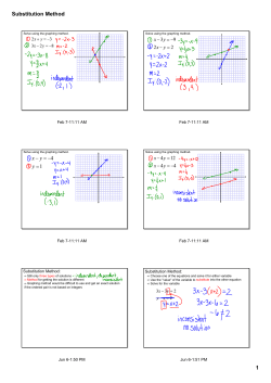 Substitution Method