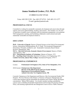 Curriculum Vitae - Antioch University