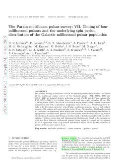 The Parkes multibeam pulsar survey: VII. Timing of four millisecond