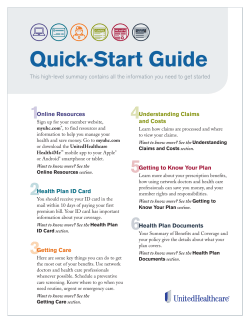 Quick-start Guide - UnitedHealthcare