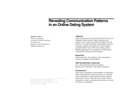 Revealing Communication Patterns in an Online Dating System