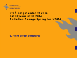 Defects in materials - Acclab h55.it.helsinki.fi