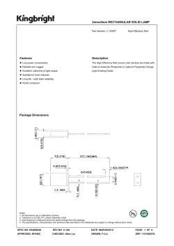 2mmx5mm RECTANGULAR SOLID LAMP Features
