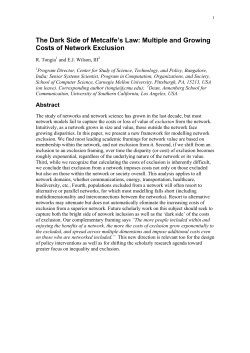 The Dark Side of Metcalfe`s Law: Multiple and Growing Costs