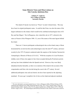 Some Historic Notes on the Names of Isla Cancun