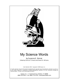 My Science Words - Queue Workbooks