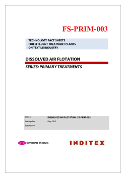 INDITEX-FS-PRIM-003-Dissolved air flotation