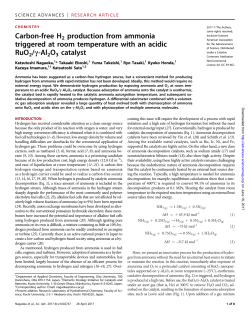 Carbon-free H2 production from ammonia triggered at room