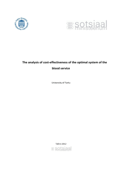 The analysis of cost-effectiveness of the optimal system of the blood
