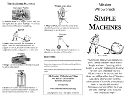 SIMPLE MACHINES