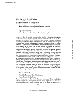 The Oxygen Equilibrium of Mammalian Hemoglobin