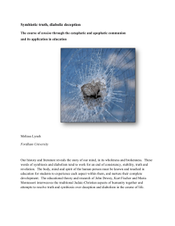 Symbiotic truth, diabolic deception