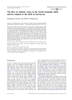The flow of Atlantic water to the North Icelandic Shelf and its relation
