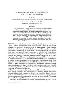 INTERFERENCE IN GENETIC CROSSING OVER AND