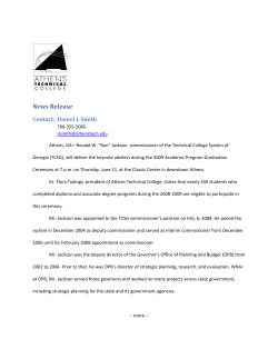 News Release - Athens Technical College