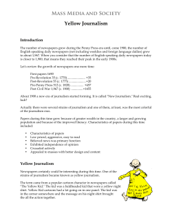 Mass Media and Society Yellow Journalism